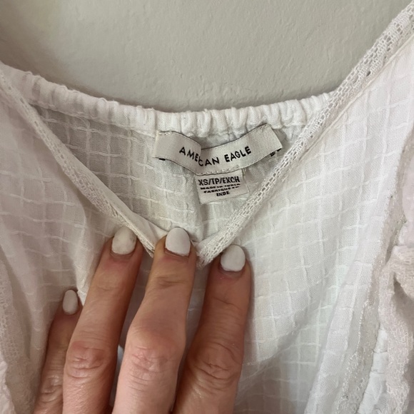 American Eagle White Summer Dress Xs - Picture 3 of 4